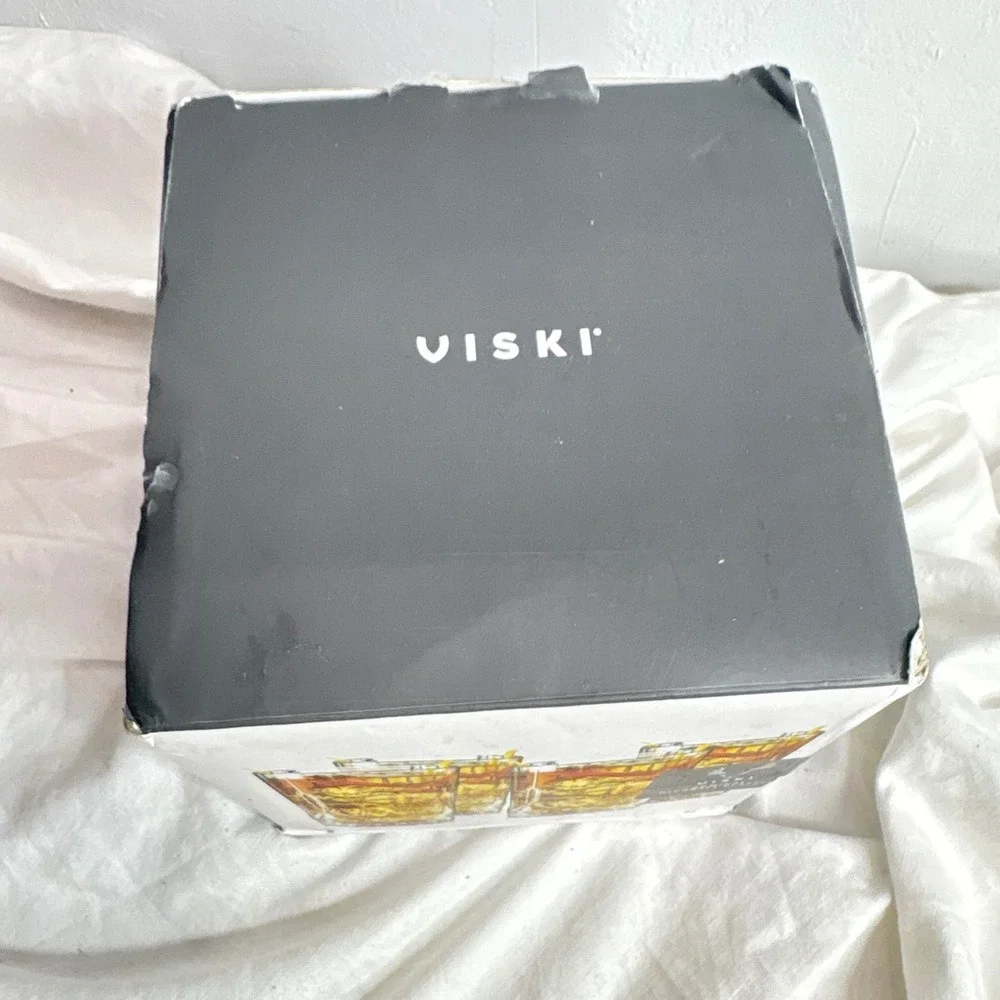 Viski Admiral Highball Glasses Set of 4 Lead-Free Crystal 9 Oz Cocktail